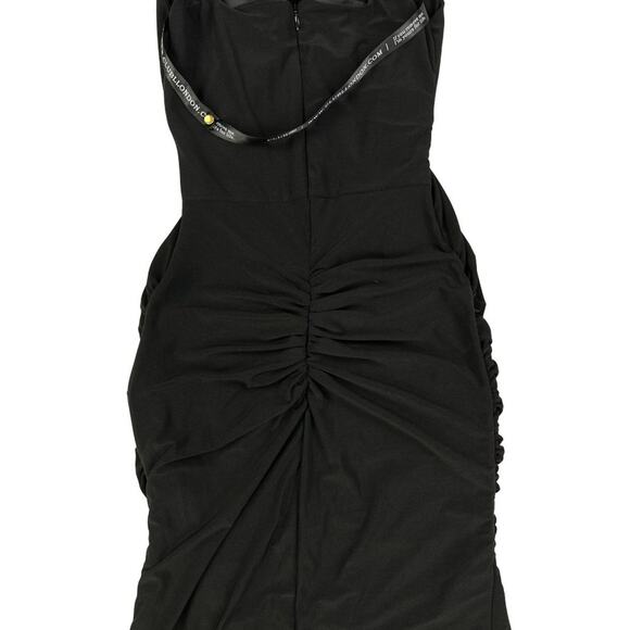 Club L - Square Neck Maternity Maxi Dress With Split in Black - Picture 5 of 7